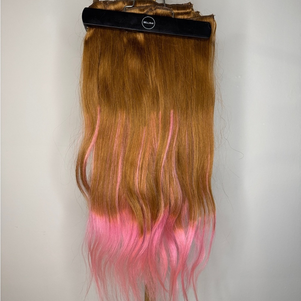 BELLAMI Brown and Pink Ombre Hair Extensions